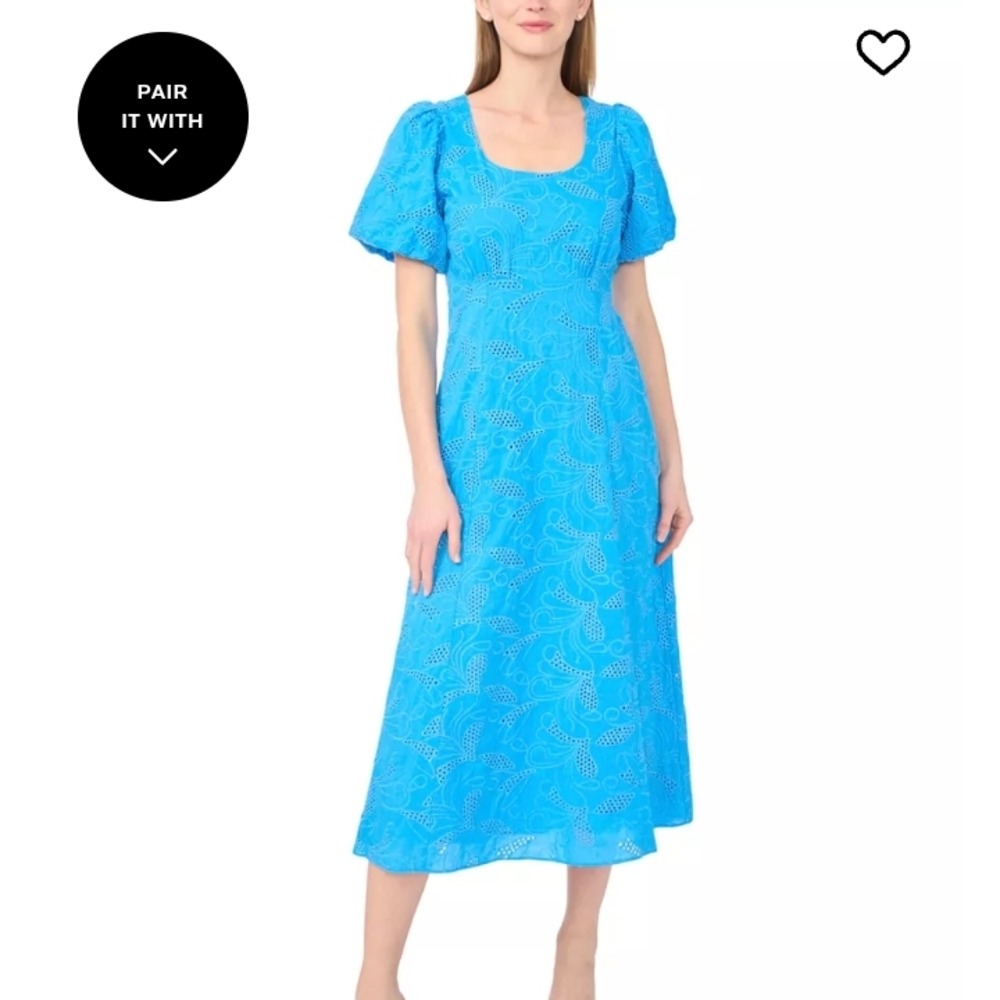 CeCe Vibrant Blue Midi Dress